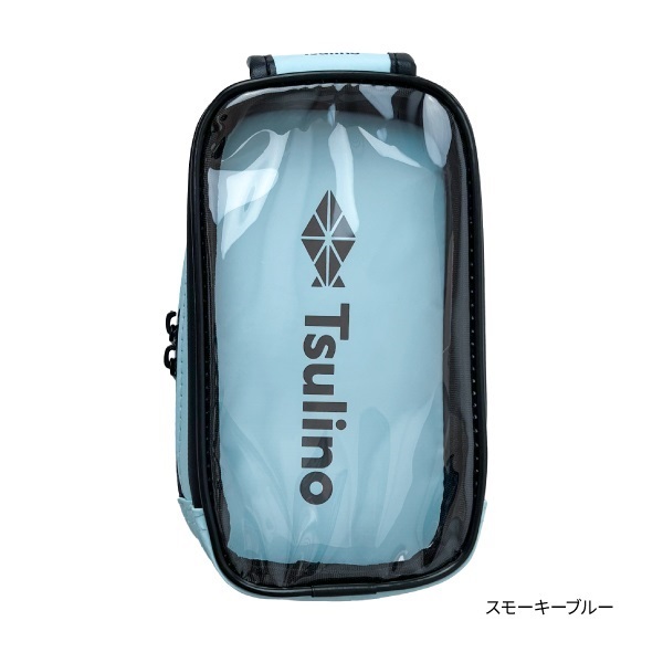 シースルーモバイルポーチ【小物の収納/携帯に便利/アウトドア/防水性】(スモーキーブルー)